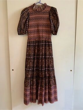 Anthropologie Othilia Bethanne Smocked Maxi Dress
